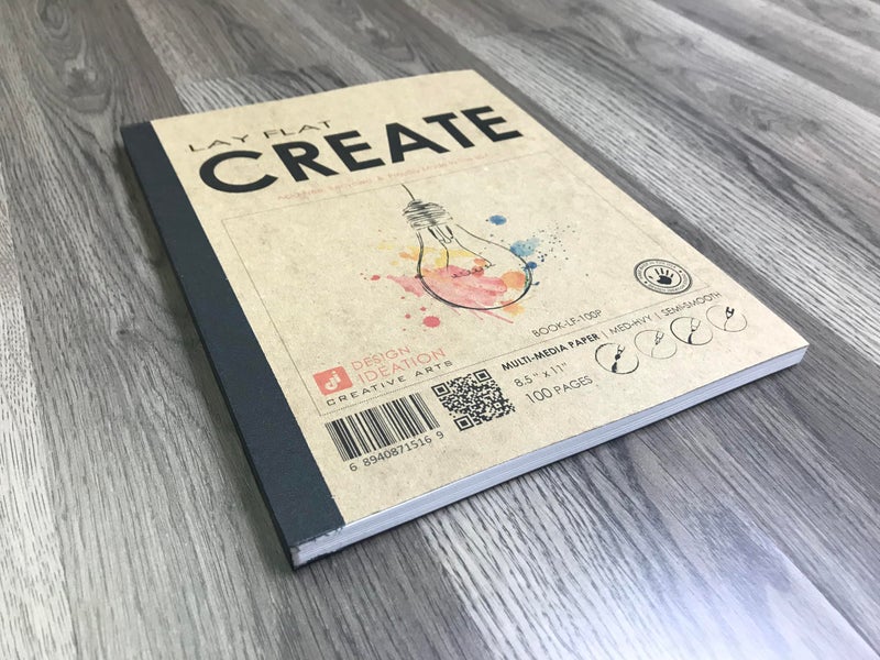 Design Ideation Lay Flat Create. Removable Sheet Sketchbook. Premium Paper. Smart-Bind Reinforced Lay Flat Binding. (8.5" x 11") LF-50100-LS - Image 3